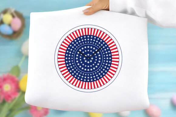 Fourth of July Wall Clock Free Png Graphics