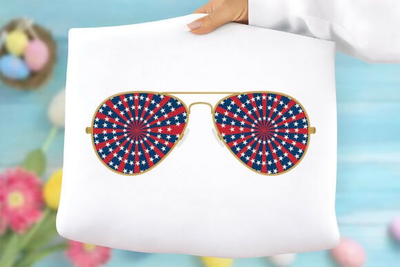 Patriotic Aviator Sunglasses Free PNG Graphics