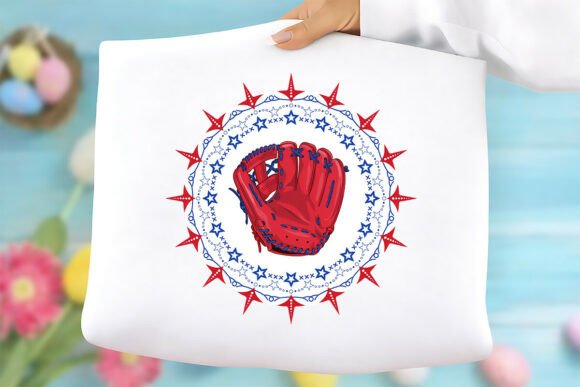 Patriotic Baseball Glove Free PNG Graphics