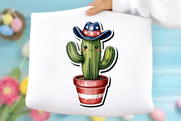 Patriotic Cowboy Cactus PNG: Graphics & Freebies Review