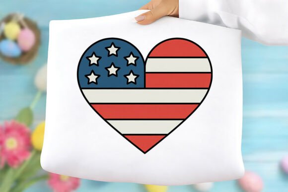 Patriotic Heart USA Flag PNG Graphics & Freebies
