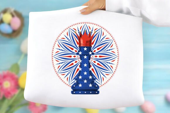 Review: Patriotic Queen Chess Piece Free PNG for Embroidery